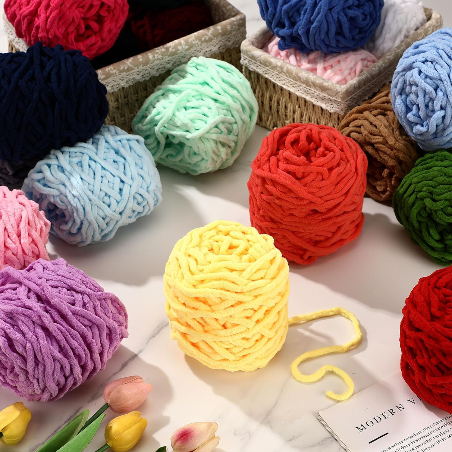 3 Peças 300g Fio de Tricô Chen - Woven Scarf Blanket avaliação e preço