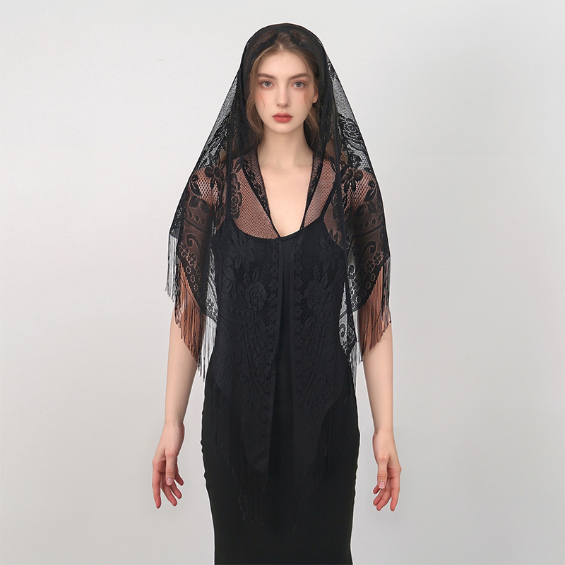 Novo lenço de renda bordado xa - Stole Wedding Shawl avaliação e preço