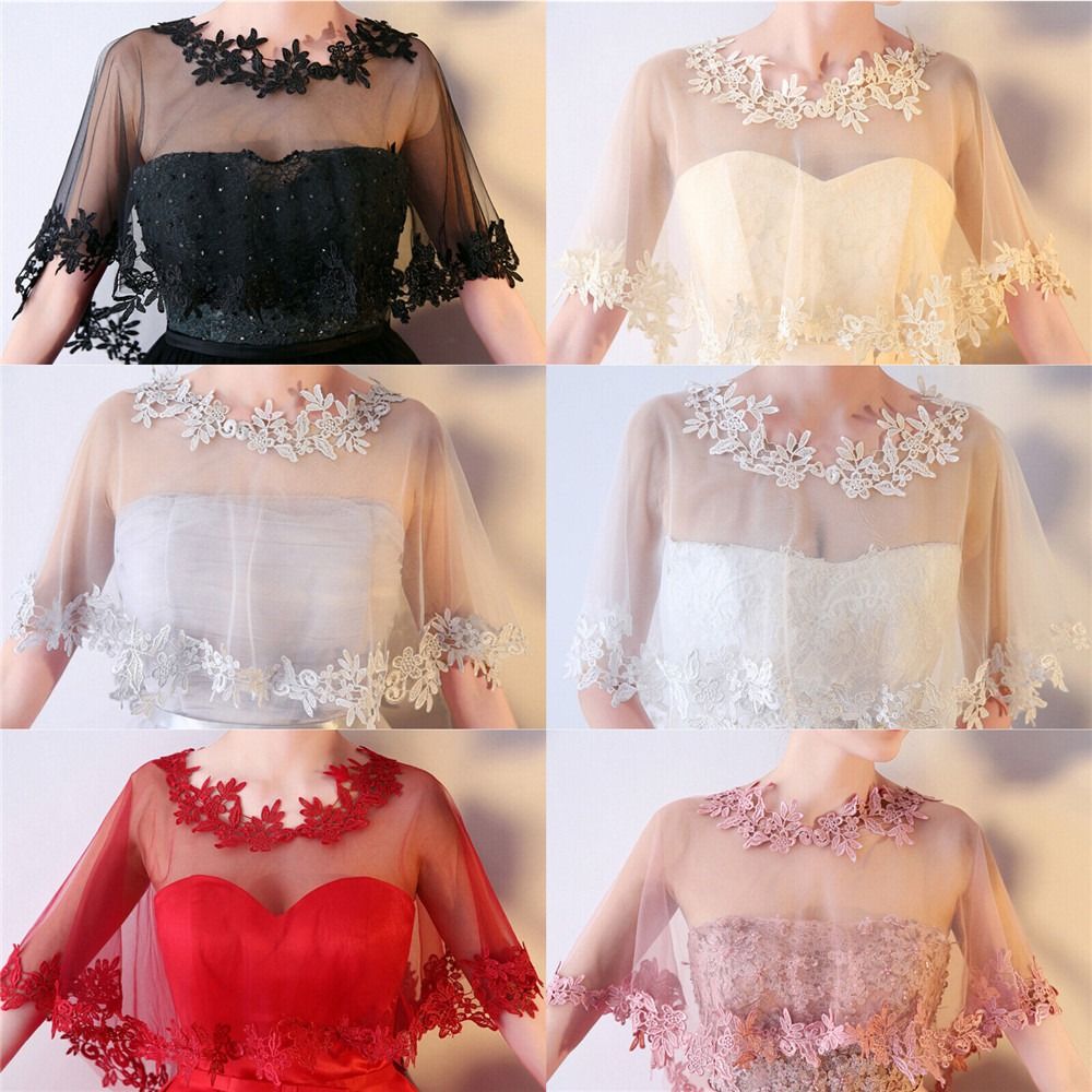 Moda rendas manga curta encolh - Stole Wedding Shawl avaliação e preço