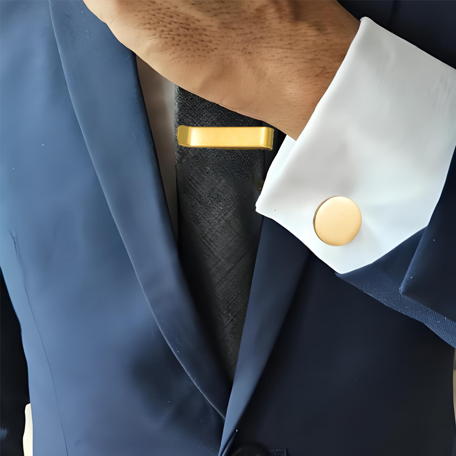 Freeteeme nova moda abotoadura - Tie Bar Set Gift avaliação e preço
