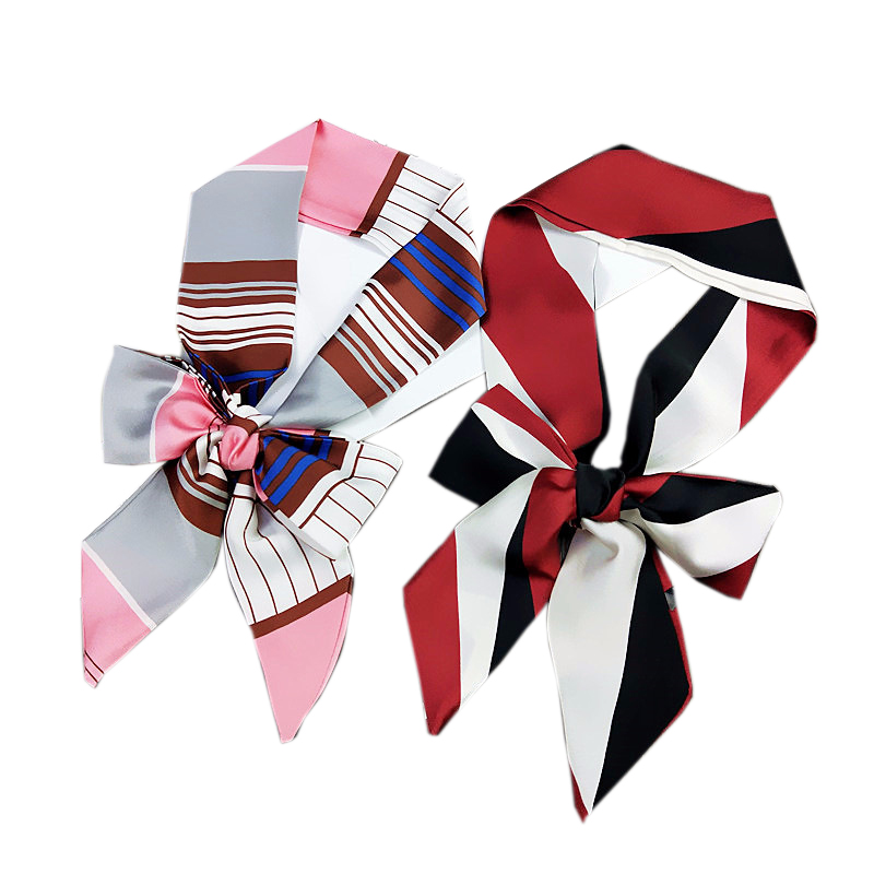 Top pequeno lenço de seda long - Silk Tie Striped avaliação e preço
